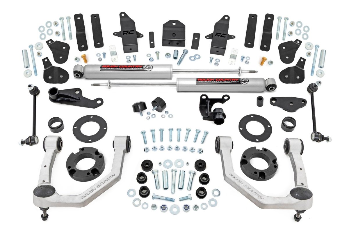 Toyota Tacoma Suspension Lift Kit - Front + Rear - Rough Country - 3.5 Inch + Upper Control Arms - '24-'26
